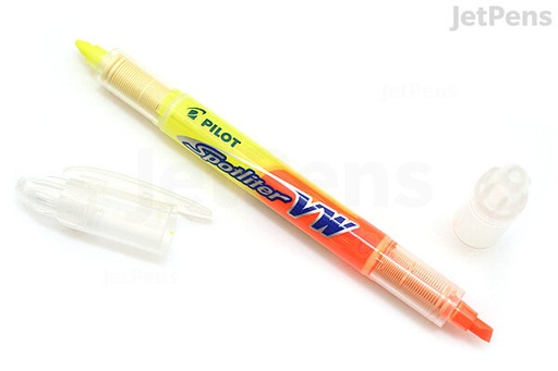 [PPSLVWYO] Pilot Spotliter VW Dual YELLOW/ORANGE Highlighter - (12/bx)