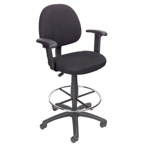 [FCC290BK] Cashier Chair #2909 BLACK w/Long Cyclinder/Large Ring