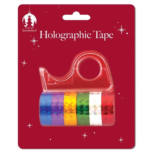 [SDX9640A] XMAS Holographic Tape #X9640A with Dispenser
