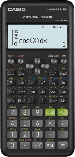 [KTFX570ES] Casio Scientific Black #FX-570ESPLUS-2 12 Digit 417 Functions Calc.