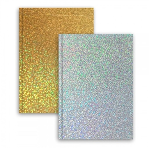 [SDP1163] Holographic A5 Gold & Silver Notebook #P1163