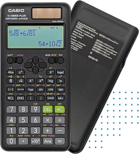[AMFX300ESBLK] Casio Scientific #FX-300 ESPLUS Black 262 Functions Calculator
