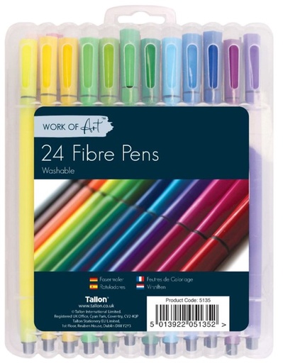 [SD5135] Tallon Work Of Art Fibre Pens #5135 Washable 24s (Felt Tip)
