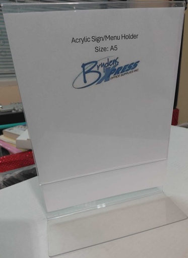 [IMBX143] Acrylic Sign/Menu Holder A5 (150x210mm)