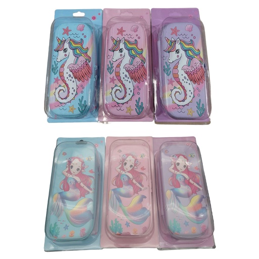 [IMBX148] Pencil Case UNICORN/MERMAID Asst Cols. (Molded)