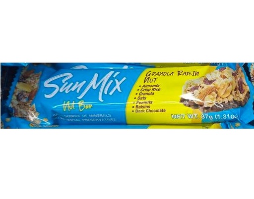 [CFSMNBGR] Sun Mix Nut Bar Granola Raisin Nut 37g