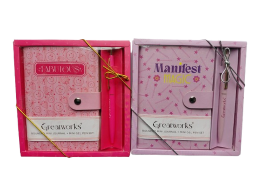 Greatworks Mini Journal w/Pen Set (2 Designs) #127-1601
