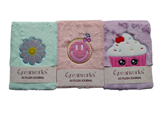 Greatworks A5 PLUSH GIRLS Journal 80shts (3 Designs) #127-4135