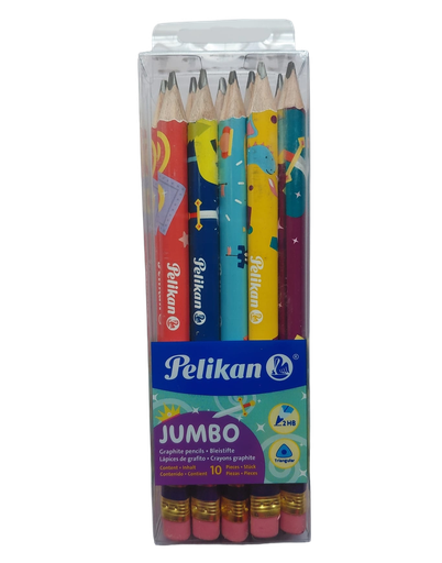 [PNTRIAJU] PELIKAN Triangular JUMBO Graphite 2HB Pencils (SOLD PER PENCIL) - (10/bx - 10bxs/ctn)