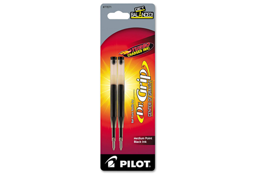 [PP77271] Pilot Dr. Grip BP (Metropolitan) BLACK MED 2pk Refill