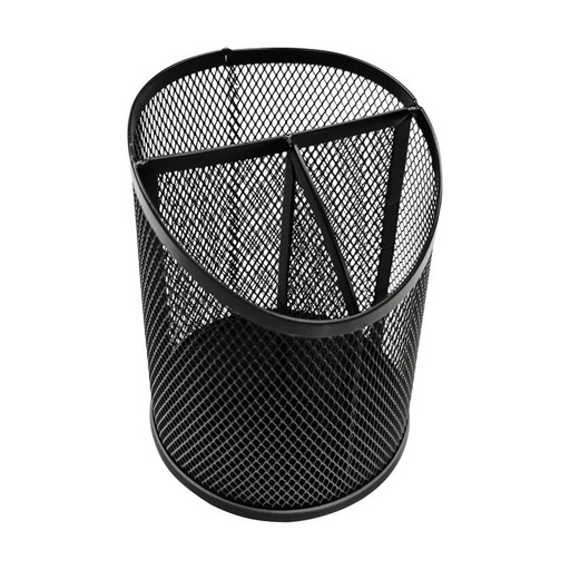 [MRMIL11998CA] Pen Cup Large Wiremesh Black 3 Compartments #MIL11998CA