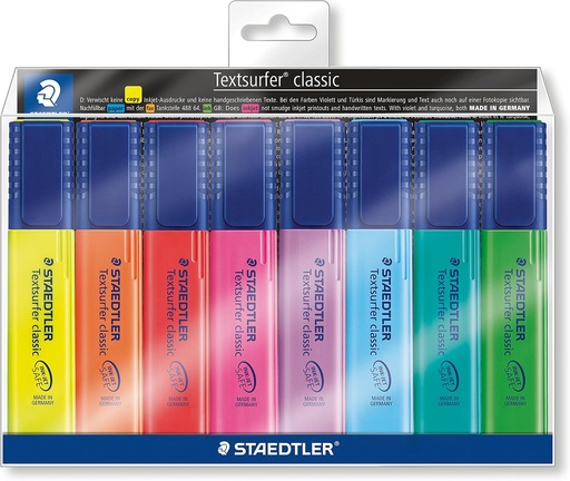 [ST364WP8] Staedtler Textsurfer Highlighter 8pc Set #364WP8