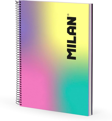 [MI57142E120] Milan SUNSET Spiral A4 Lined 120sht Notebook #57142E120SN