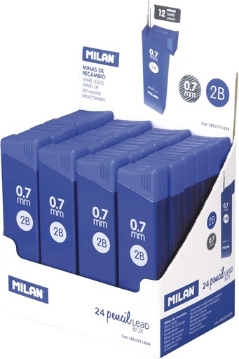 [MI1071424] Milan Pencil Leads Tube 0.7mm 2B #18510715 (Each) - (24/bx)