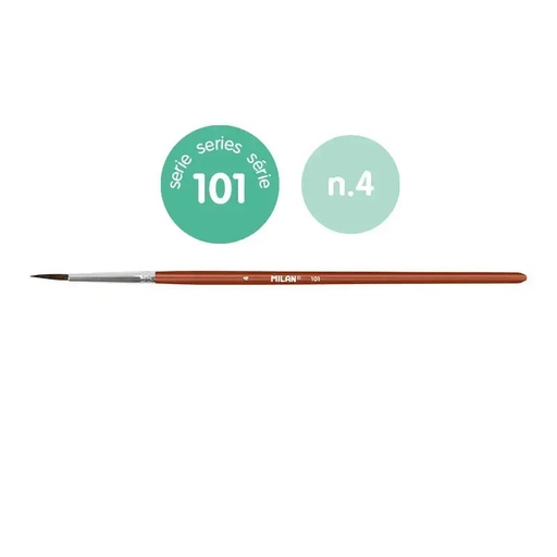 [MI80304B] Milan School Round #4 Paint Brush Ser 101 #80304B (Singular) - (12/pk)