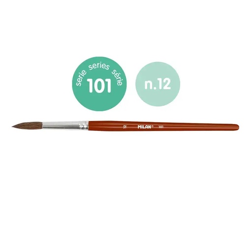 [MI80312B] Milan School Round #12 Paint Brush Ser 101 #80312B (Singular) - (6/pk)