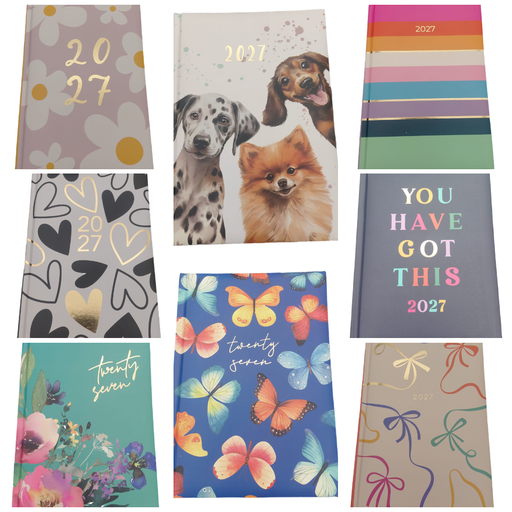 Tallon Diary A5 Week To View (8 Asst Designs) 2027