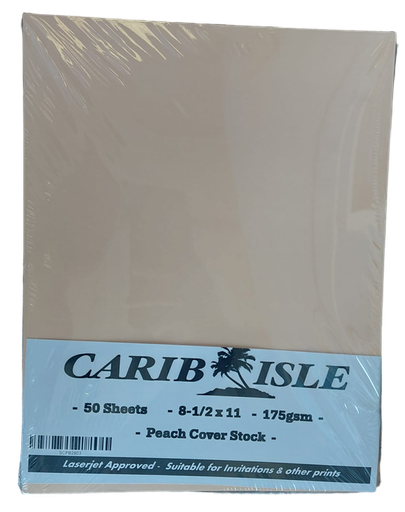 [BXCARDPE] Carib Isle Cover Stock Peach 175g (Letter Size) 50 Sheets