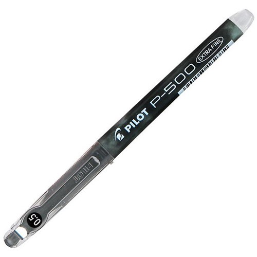 [PPBLP50B] Pilot P-500 BLACK Xtra Fine 0.5mm Gel BP Pen #BL-P50B (Each) - 12/bx